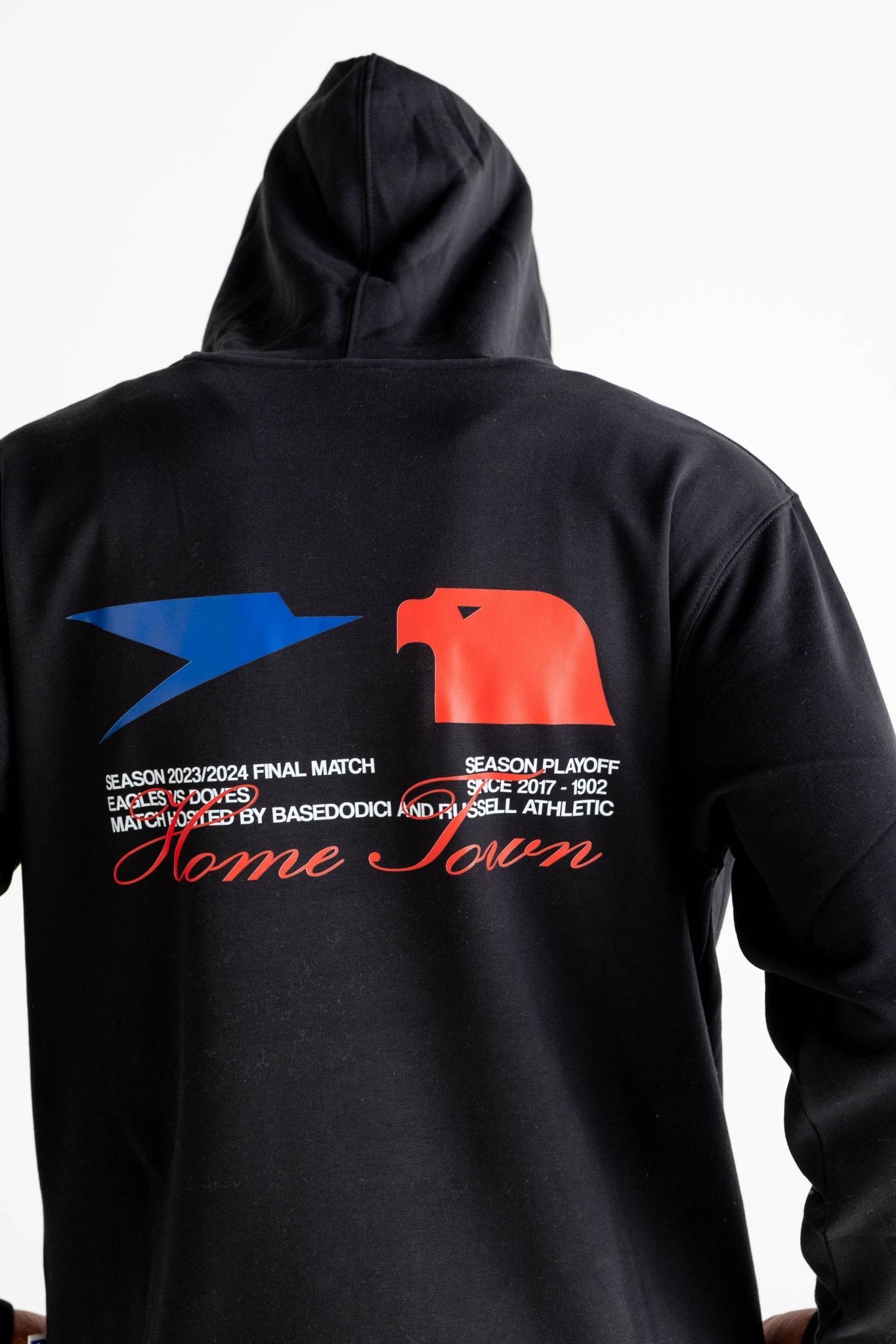 Hoodie "RUSSELLxBASEDODICI" Touchdown Black - BASEDODICI®