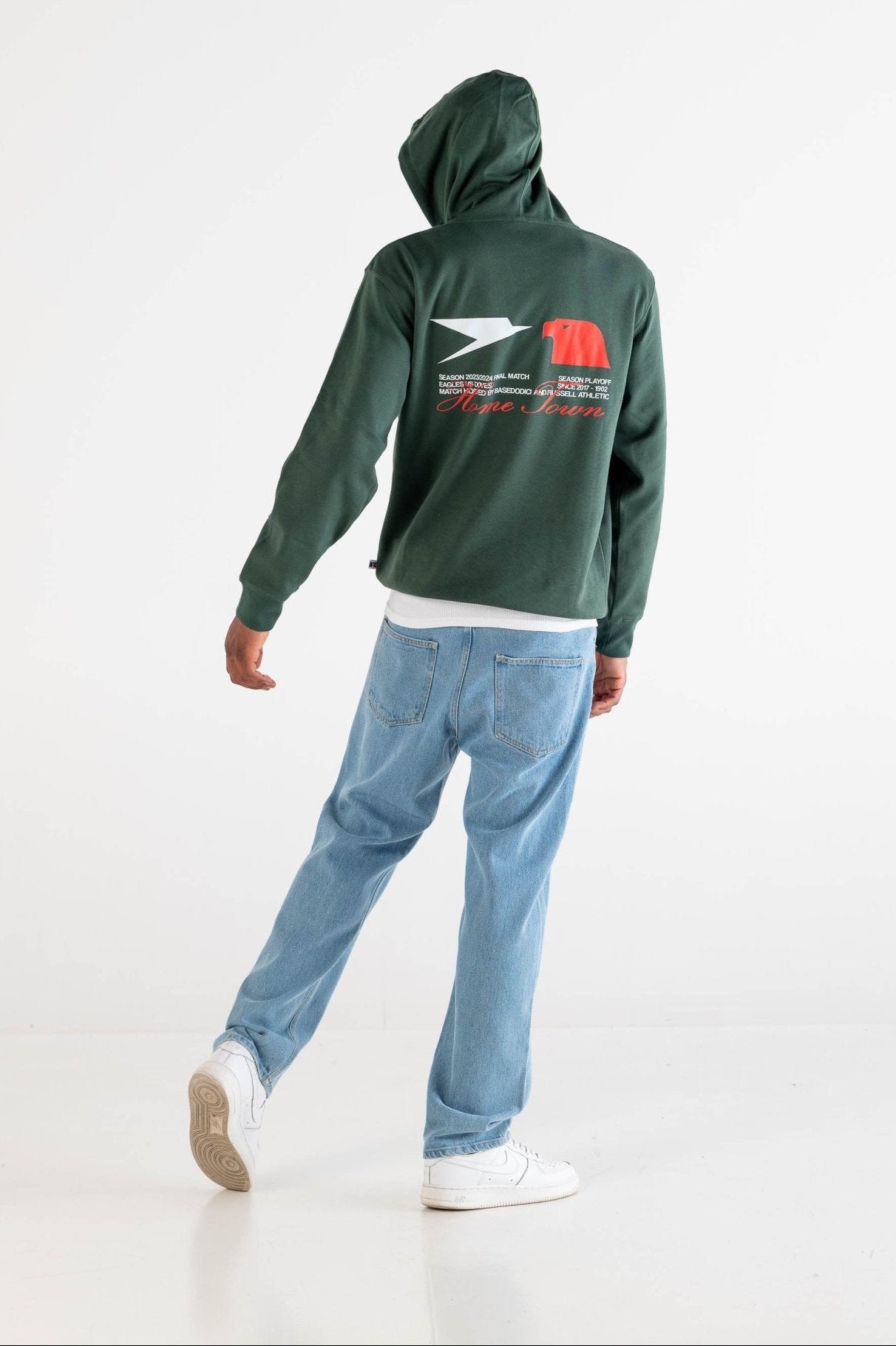 Hoodie "RUSSELLxBASEDODICI" Touchdown Green - BASEDODICI®