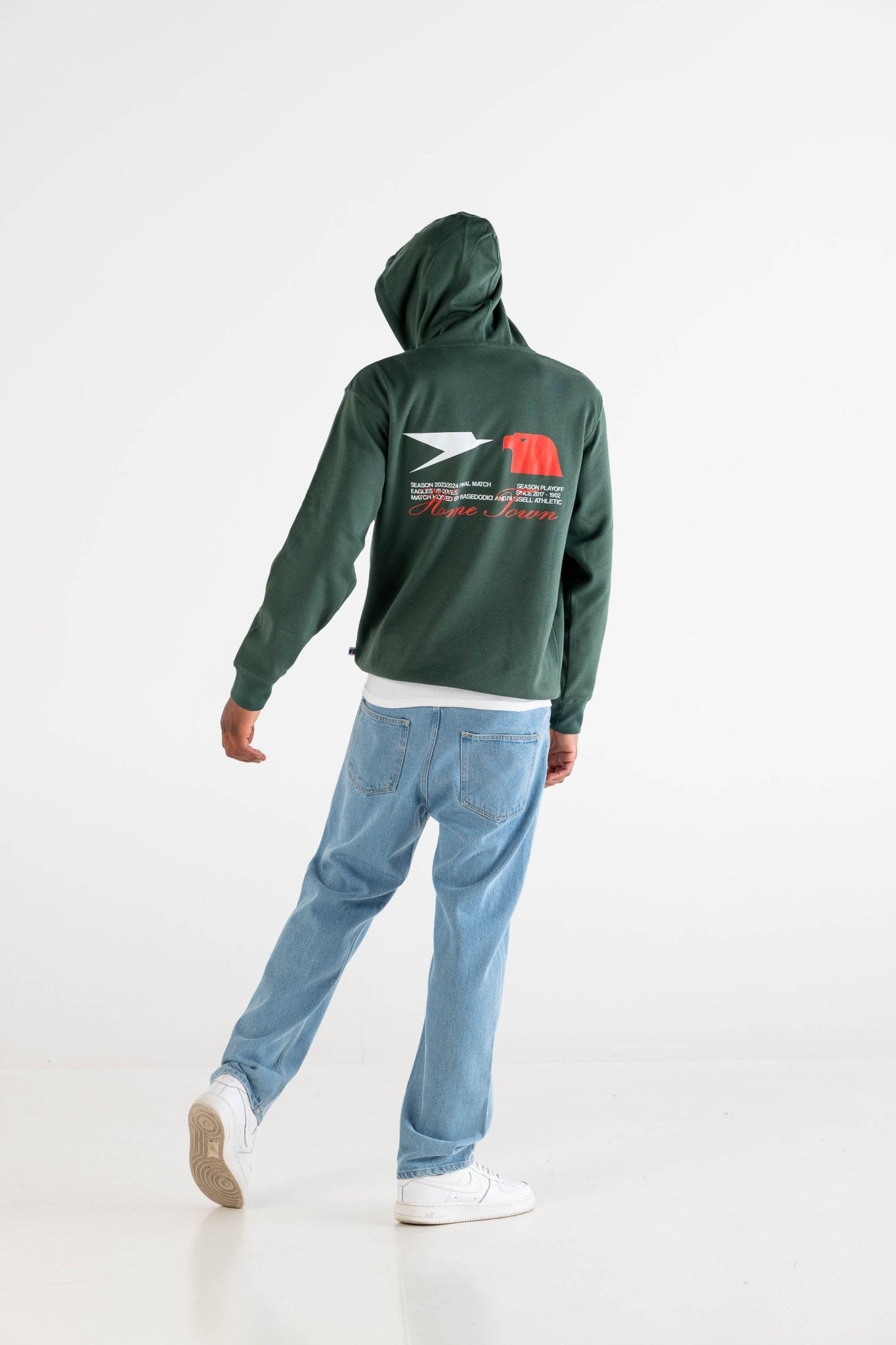 Hoodie "RUSSELLxBASEDODICI" Touchdown Green - BASEDODICI®