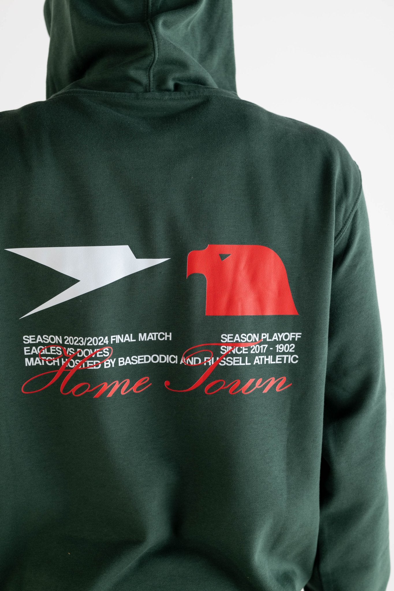 Hoodie "RUSSELLxBASEDODICI" Touchdown Green - BASEDODICI®