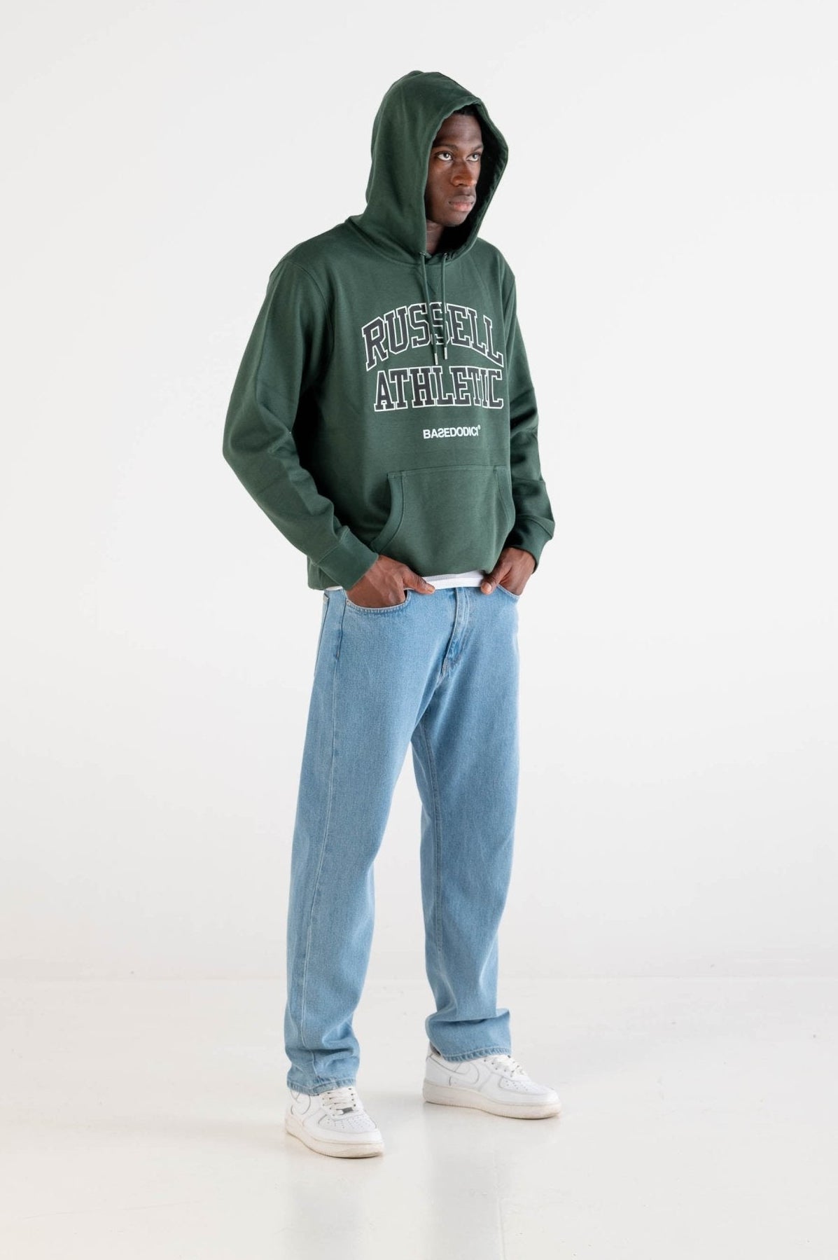 Hoodie "RUSSELLxBASEDODICI" Touchdown Green - BASEDODICI®