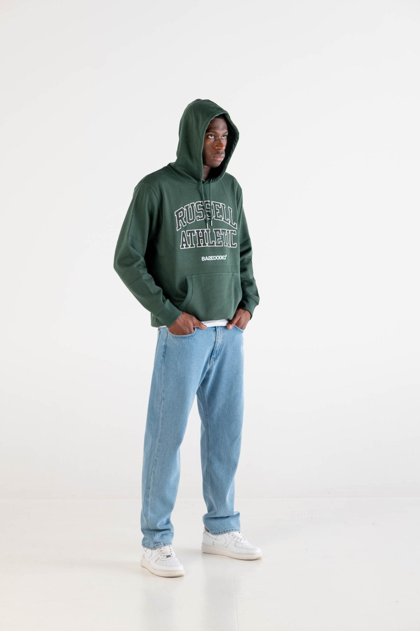 Hoodie "RUSSELLxBASEDODICI" Touchdown Green - BASEDODICI®