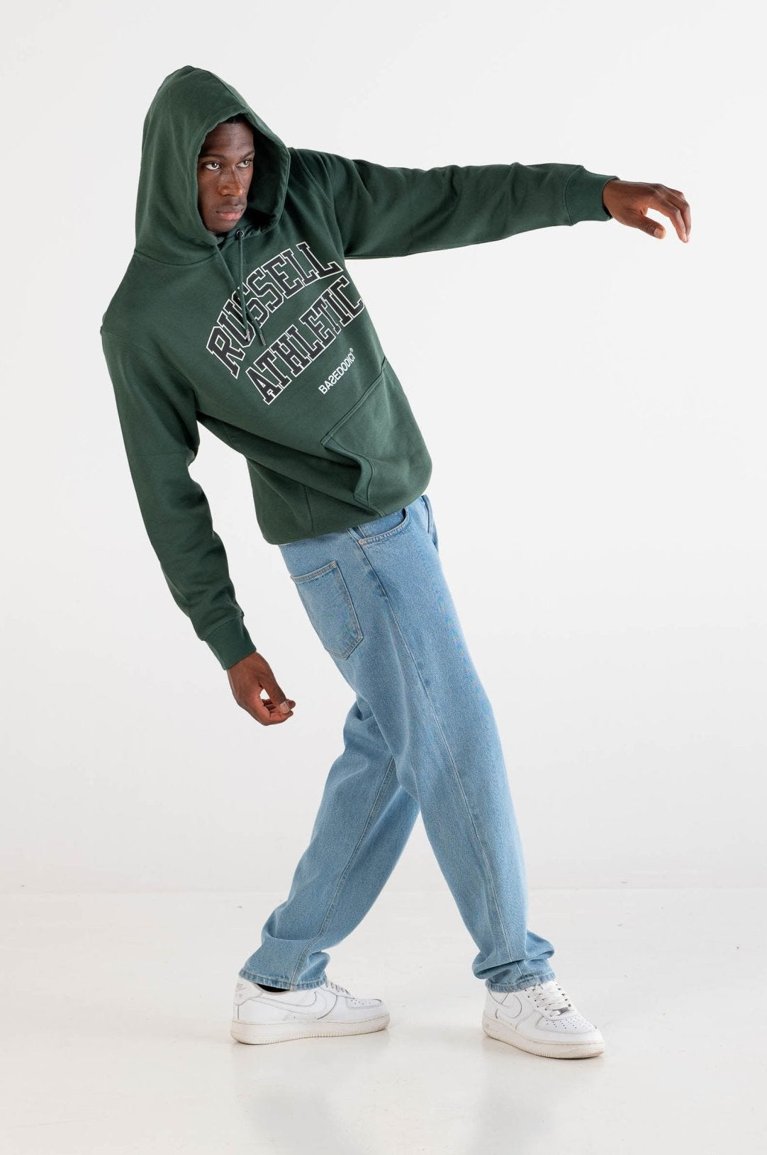 Hoodie "RUSSELLxBASEDODICI" Touchdown Green - BASEDODICI®
