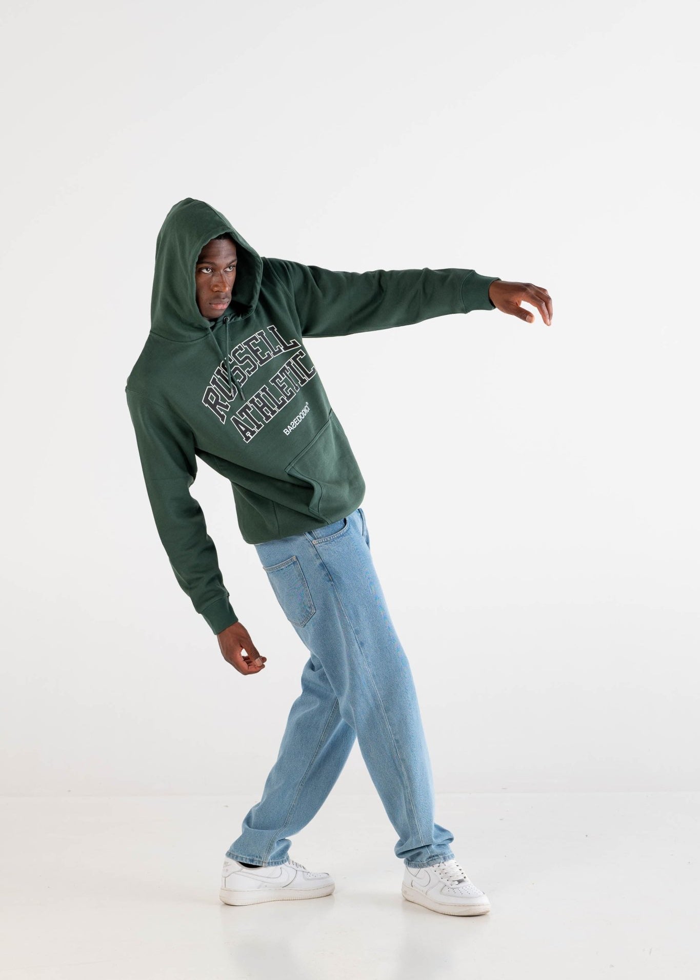 Hoodie "RUSSELLxBASEDODICI" Touchdown Green - BASEDODICI®