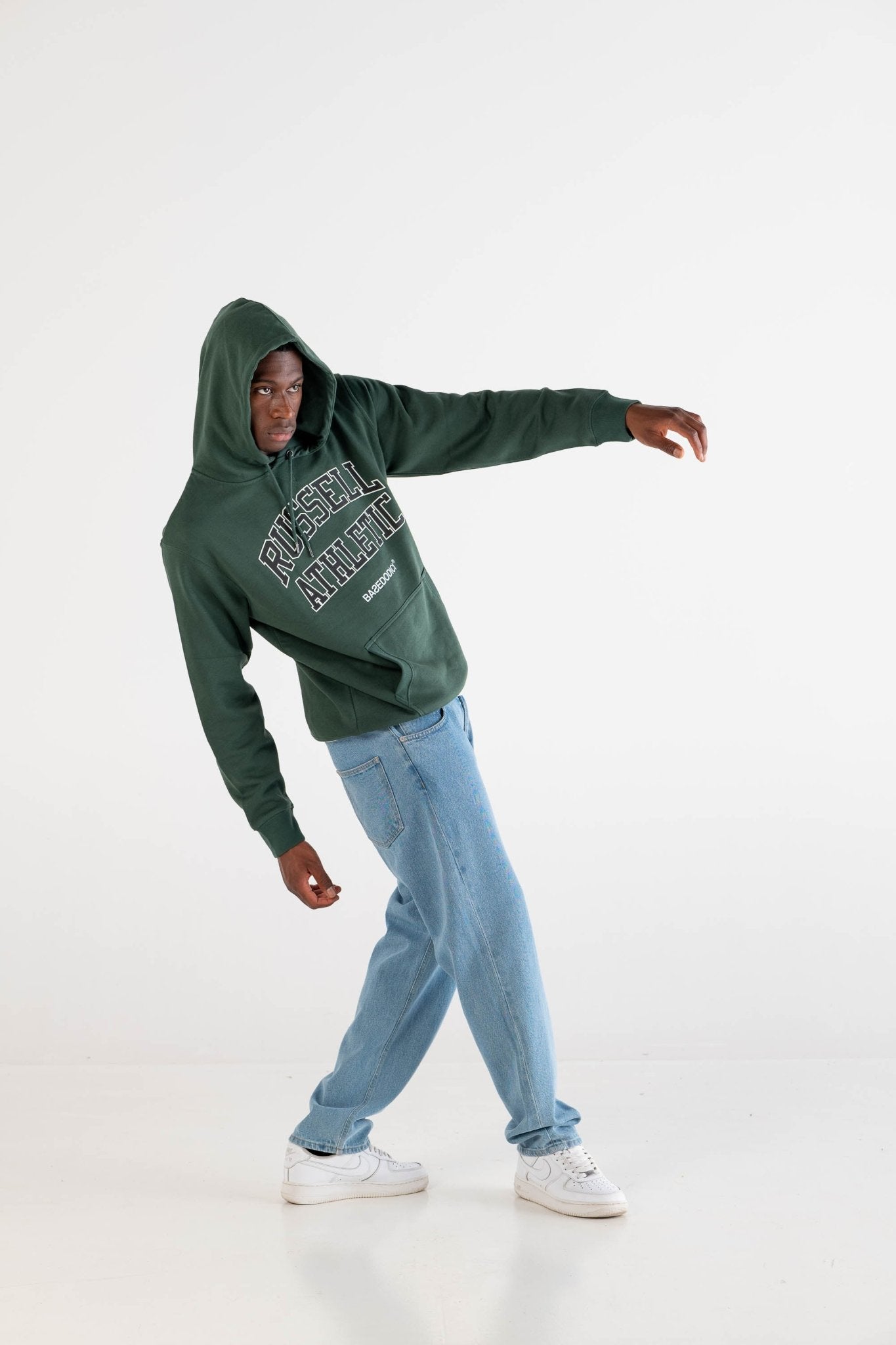 Hoodie "RUSSELLxBASEDODICI" Touchdown Green - BASEDODICI®