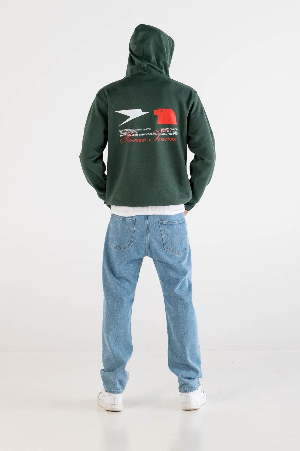 Hoodie "RUSSELLxBASEDODICI" Touchdown Green - BASEDODICI®