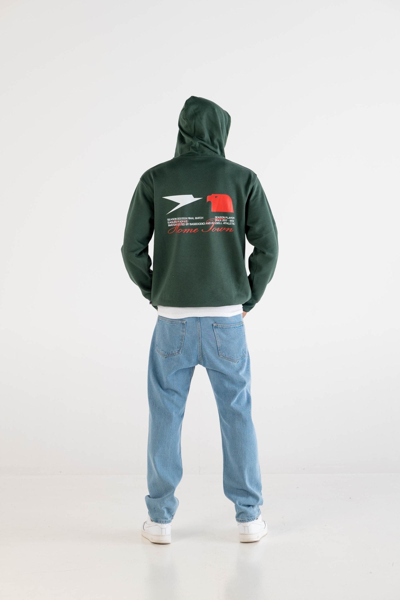 Hoodie "RUSSELLxBASEDODICI" Touchdown Green - BASEDODICI®
