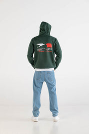 Hoodie "RUSSELLxBASEDODICI" Touchdown Green - BASEDODICI®