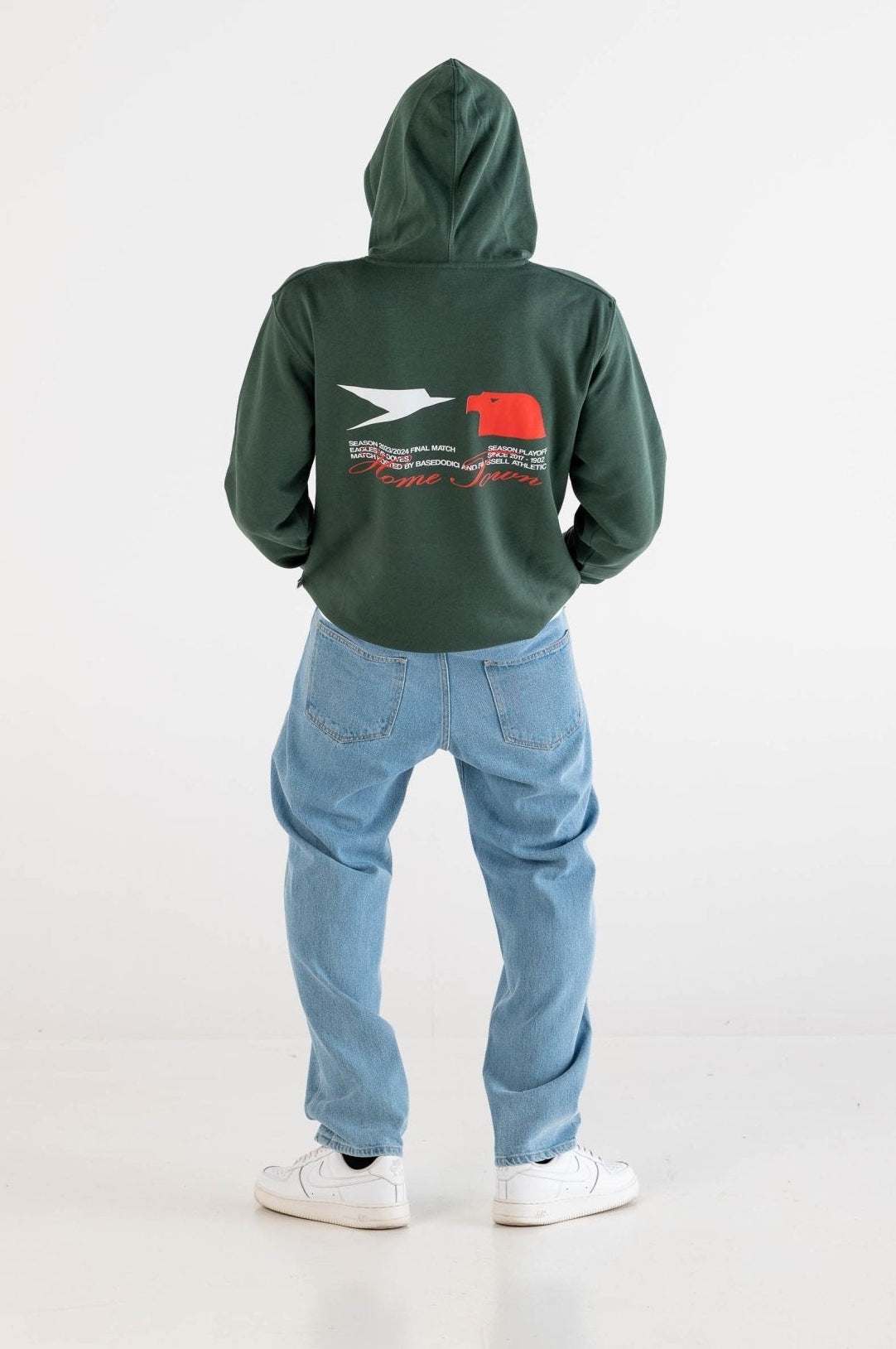 Hoodie "RUSSELLxBASEDODICI" Touchdown Green - BASEDODICI®