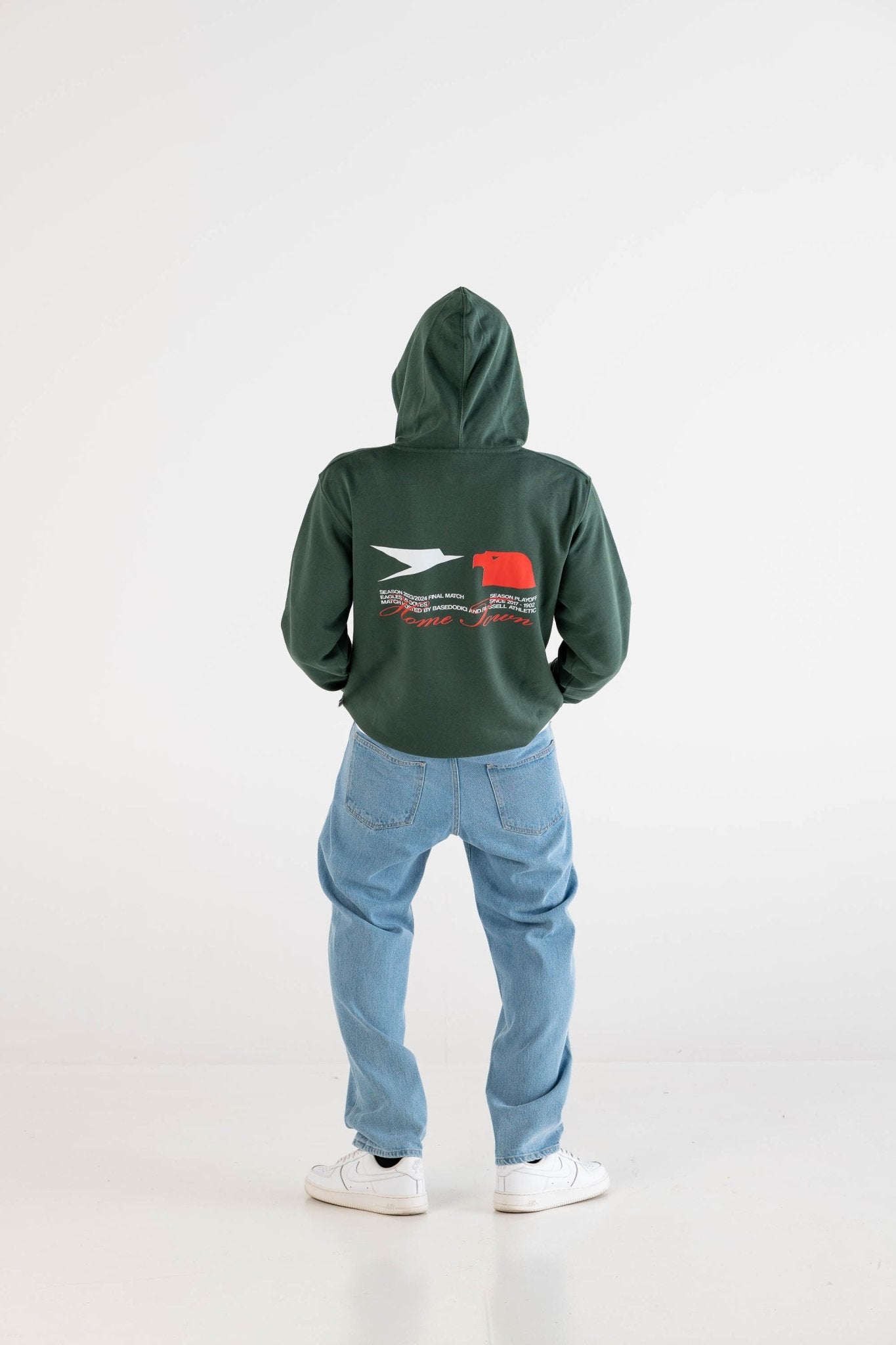 Hoodie "RUSSELLxBASEDODICI" Touchdown Green - BASEDODICI®