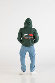 Hoodie "RUSSELLxBASEDODICI" Touchdown Green - BASEDODICI®