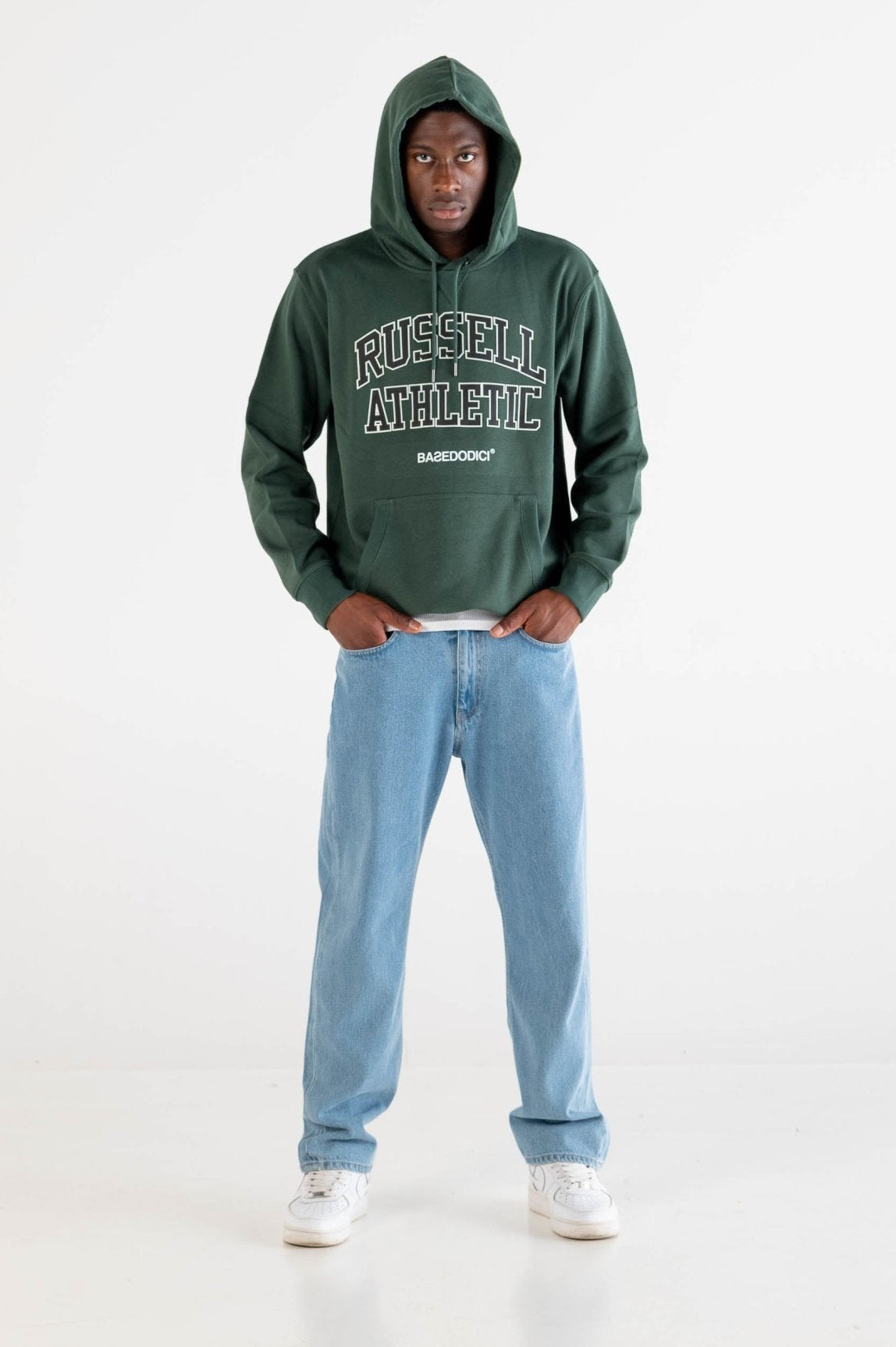 Hoodie "RUSSELLxBASEDODICI" Touchdown Green - BASEDODICI®