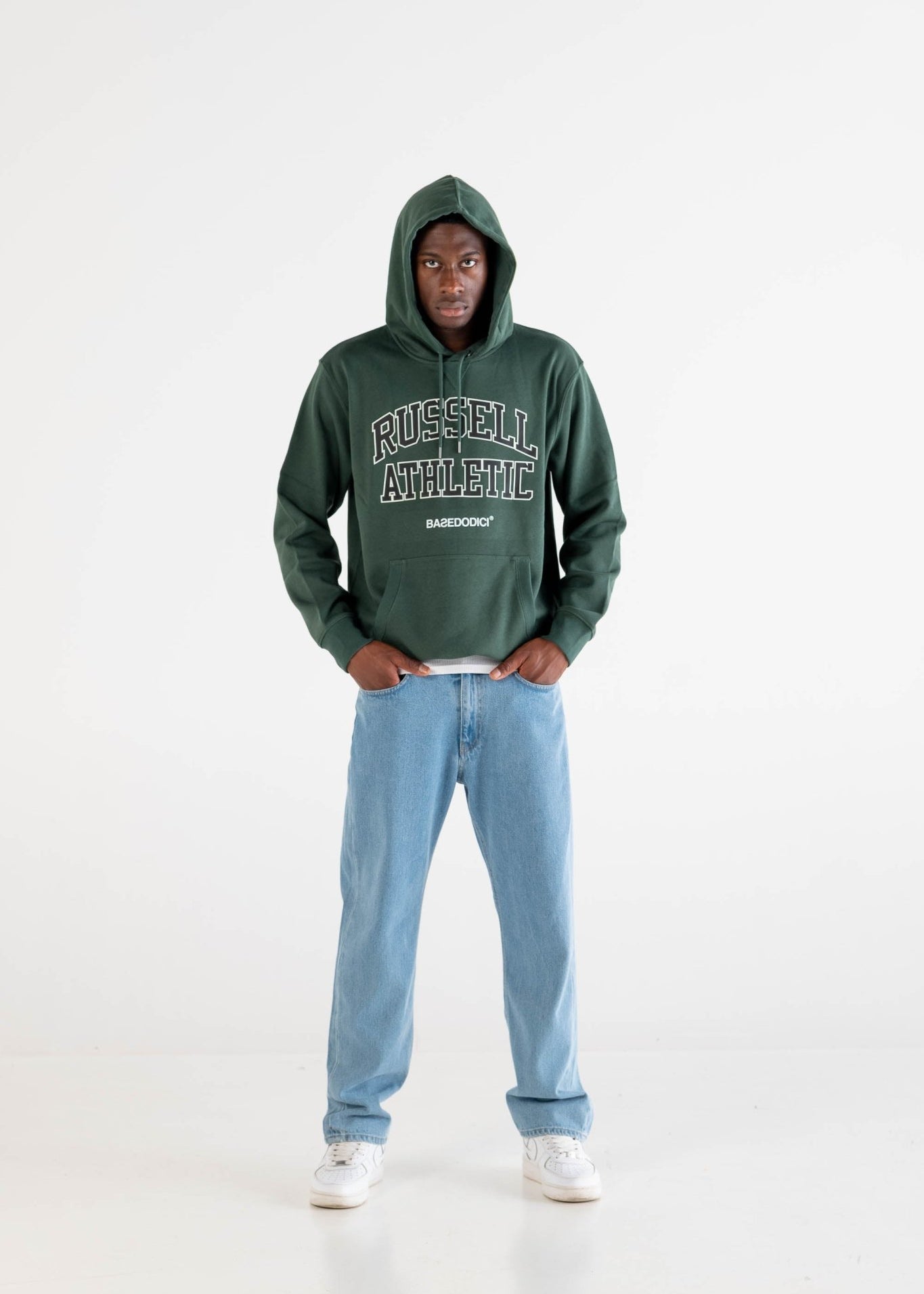 Hoodie "RUSSELLxBASEDODICI" Touchdown Green - BASEDODICI®
