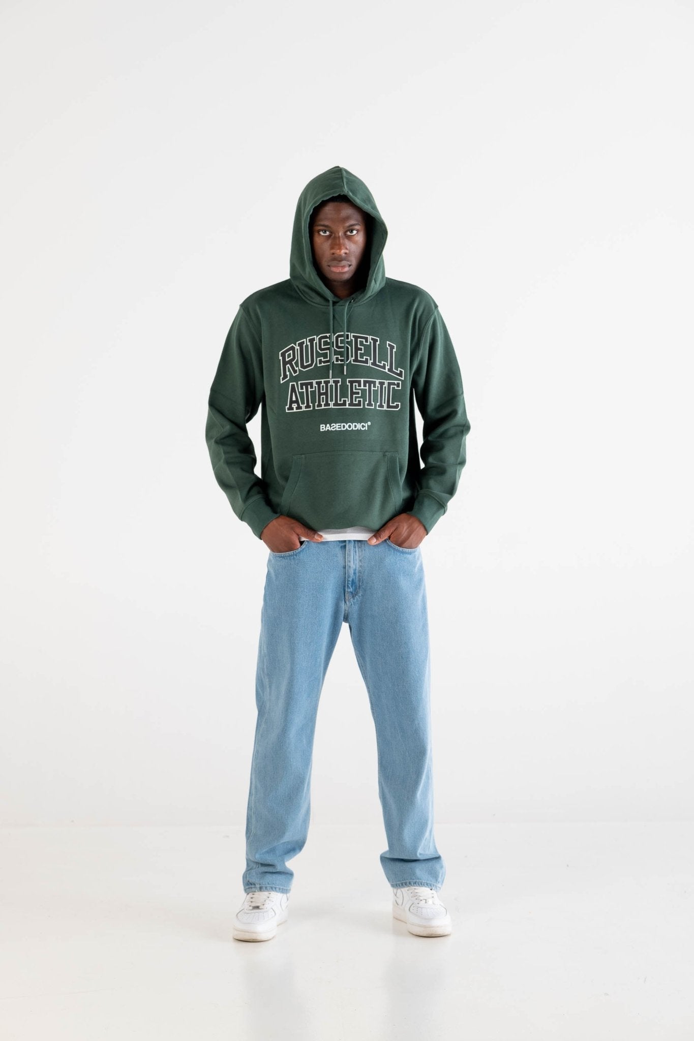 Hoodie "RUSSELLxBASEDODICI" Touchdown Green - BASEDODICI®