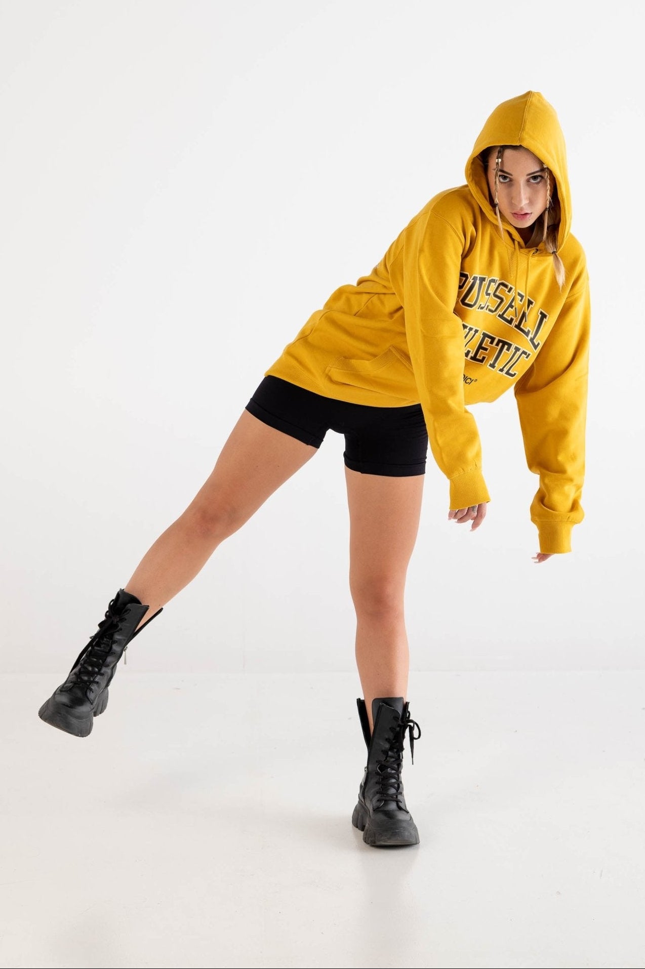 Hoodie "RUSSELLxBASEDODICI" Touchdown Yellow - BASEDODICI®