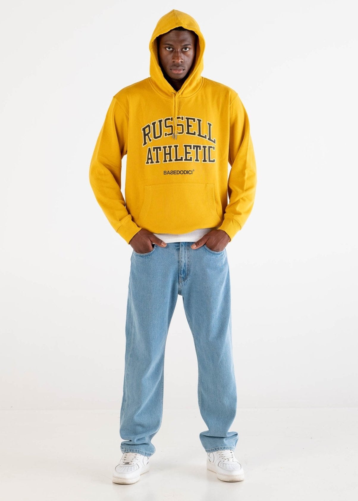 Hoodie "RUSSELLxBASEDODICI" Touchdown Yellow - BASEDODICI®