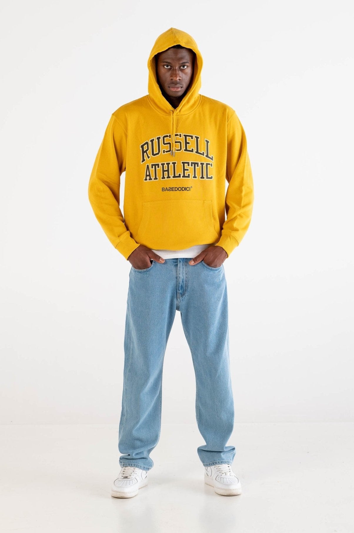 Hoodie "RUSSELLxBASEDODICI" Touchdown Yellow - BASEDODICI®