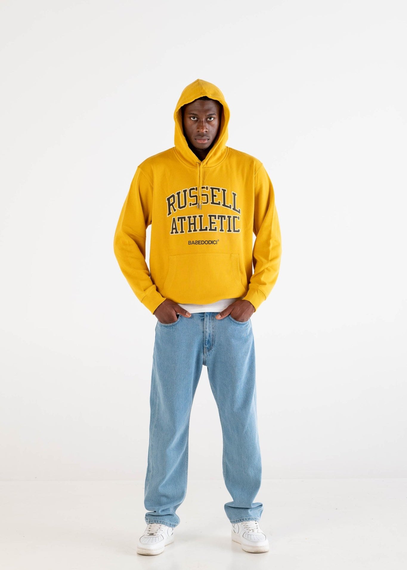 Hoodie "RUSSELLxBASEDODICI" Touchdown Yellow - BASEDODICI®