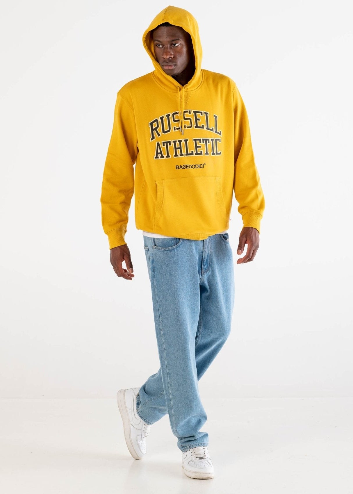 Hoodie "RUSSELLxBASEDODICI" Touchdown Yellow - BASEDODICI®