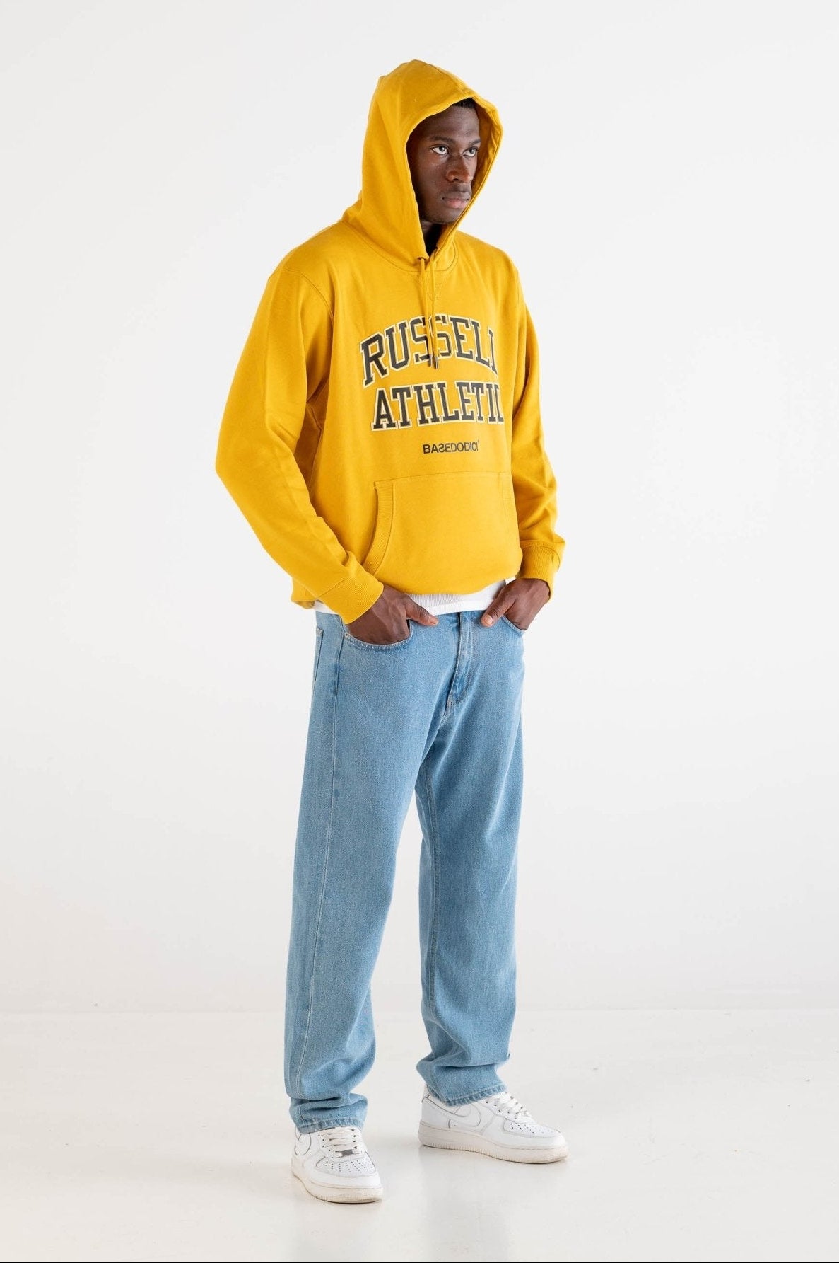 Hoodie "RUSSELLxBASEDODICI" Touchdown Yellow - BASEDODICI®