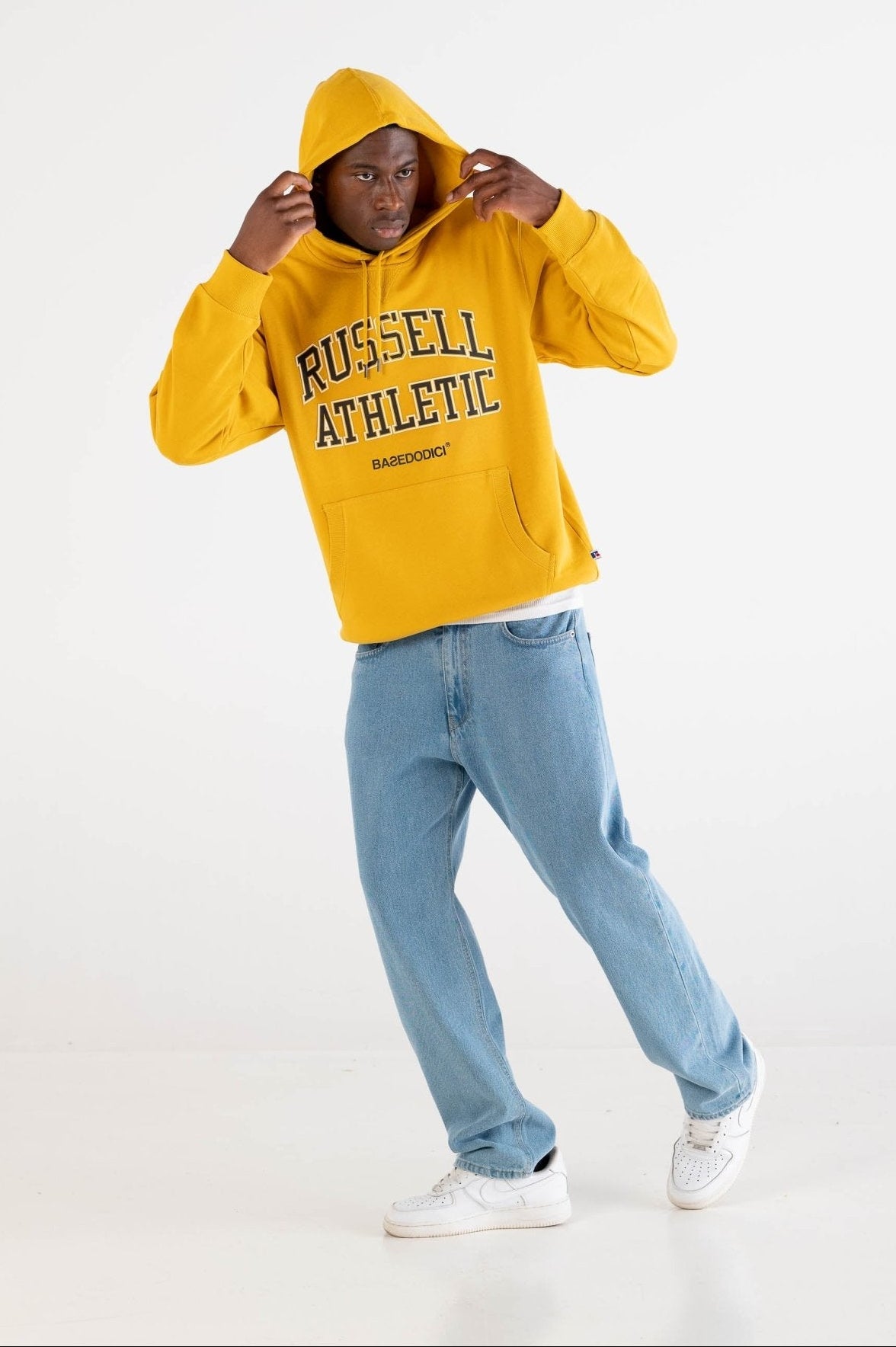Hoodie "RUSSELLxBASEDODICI" Touchdown Yellow - BASEDODICI®