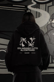 Hoodie "SAMURAIJAYxBASEDODICI" TuttoSbagliato Black/Glitter - BASEDODICI®