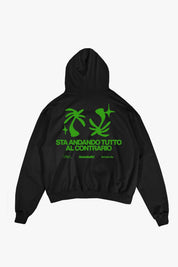 Hoodie "SAMURAIJAYxBASEDODICI" TuttoSbagliato Black/Green - BASEDODICI®