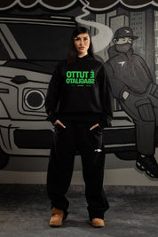 Hoodie "SAMURAIJAYxBASEDODICI" TuttoSbagliato Black/Green - BASEDODICI®