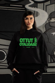 Hoodie "SAMURAIJAYxBASEDODICI" TuttoSbagliato Black/Green - BASEDODICI®