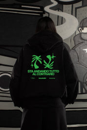 Hoodie "SAMURAIJAYxBASEDODICI" TuttoSbagliato Black/Green - BASEDODICI®