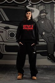 Hoodie "SAMURAIJAYxBASEDODICI" TuttoSbagliato Black/Red - BASEDODICI®