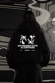Hoodie "SAMURAIJAYxBASEDODICI" TuttoSbagliato Black/White - BASEDODICI®