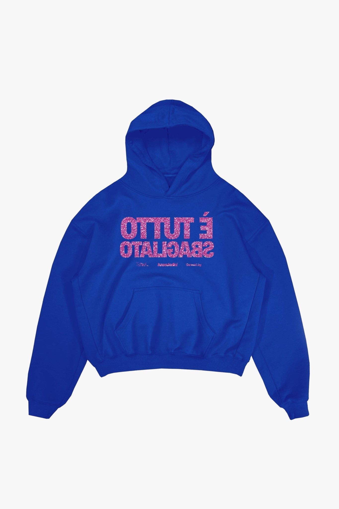 Hoodie "SAMURAIJAYxBASEDODICI" TuttoSbagliato Blue/GlitterPink - BASEDODICI®