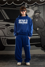 Hoodie "SAMURAIJAYxBASEDODICI" TuttoSbagliato Blue/White - BASEDODICI®