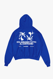 Hoodie "SAMURAIJAYxBASEDODICI" TuttoSbagliato Blue/White - BASEDODICI®