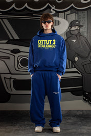 Hoodie "SAMURAIJAYxBASEDODICI" TuttoSbagliato Blue/Yellow - BASEDODICI®