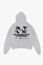 Hoodie "SAMURAIJAYxBASEDODICI" TuttoSbagliato Grey/Black - BASEDODICI®