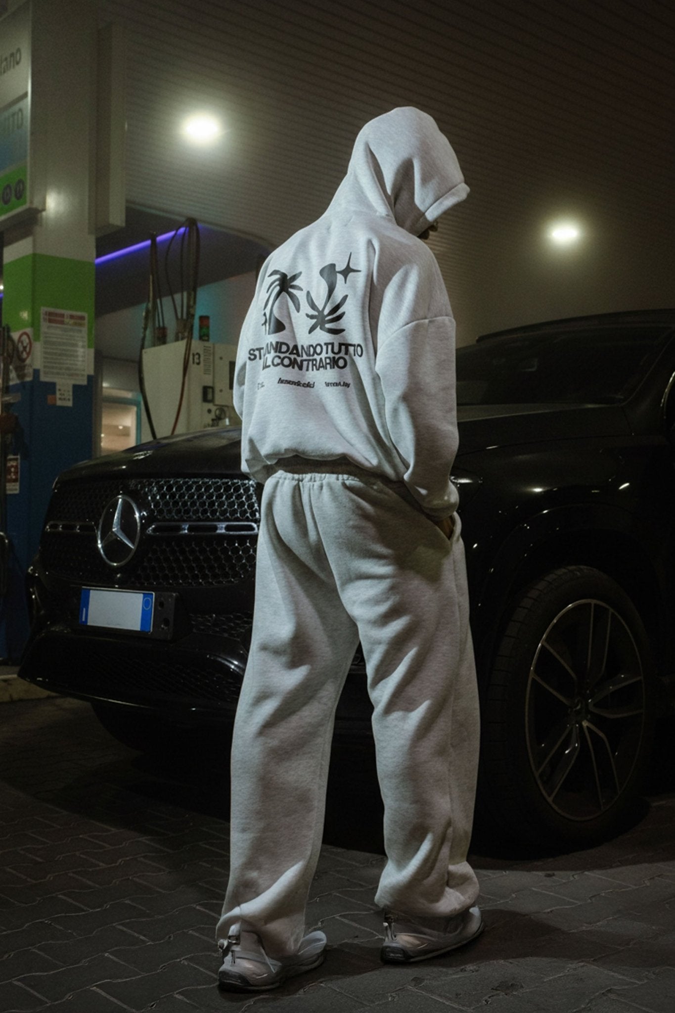 Hoodie "SAMURAIJAYxBASEDODICI" TuttoSbagliato Grey/Black - BASEDODICI®
