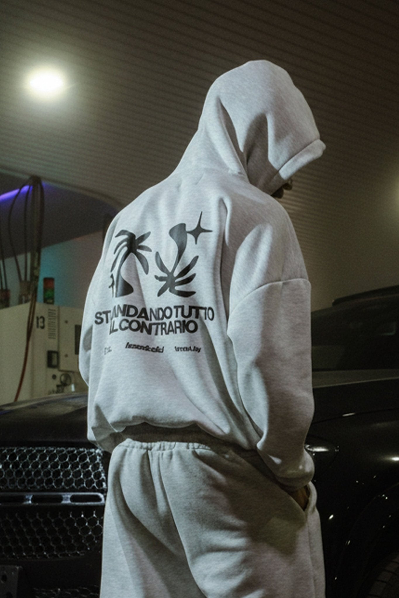 Hoodie "SAMURAIJAYxBASEDODICI" TuttoSbagliato Grey/Black - BASEDODICI®