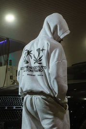 Hoodie "SAMURAIJAYxBASEDODICI" TuttoSbagliato Grey/Black - BASEDODICI®