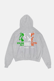 Hoodie "SAMURAIJAYxBASEDODICI" TuttoSbagliato Grey/ITA - BASEDODICI®