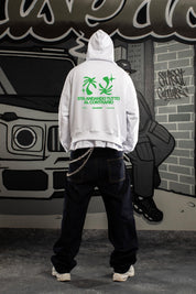 Hoodie "SAMURAIJAYxBASEDODICI" TuttoSbagliato White/Green - BASEDODICI®