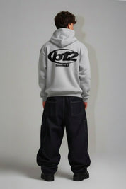 Hoodie "TEAM012" Back 12 AshGrey/Black - BASEDODICI®