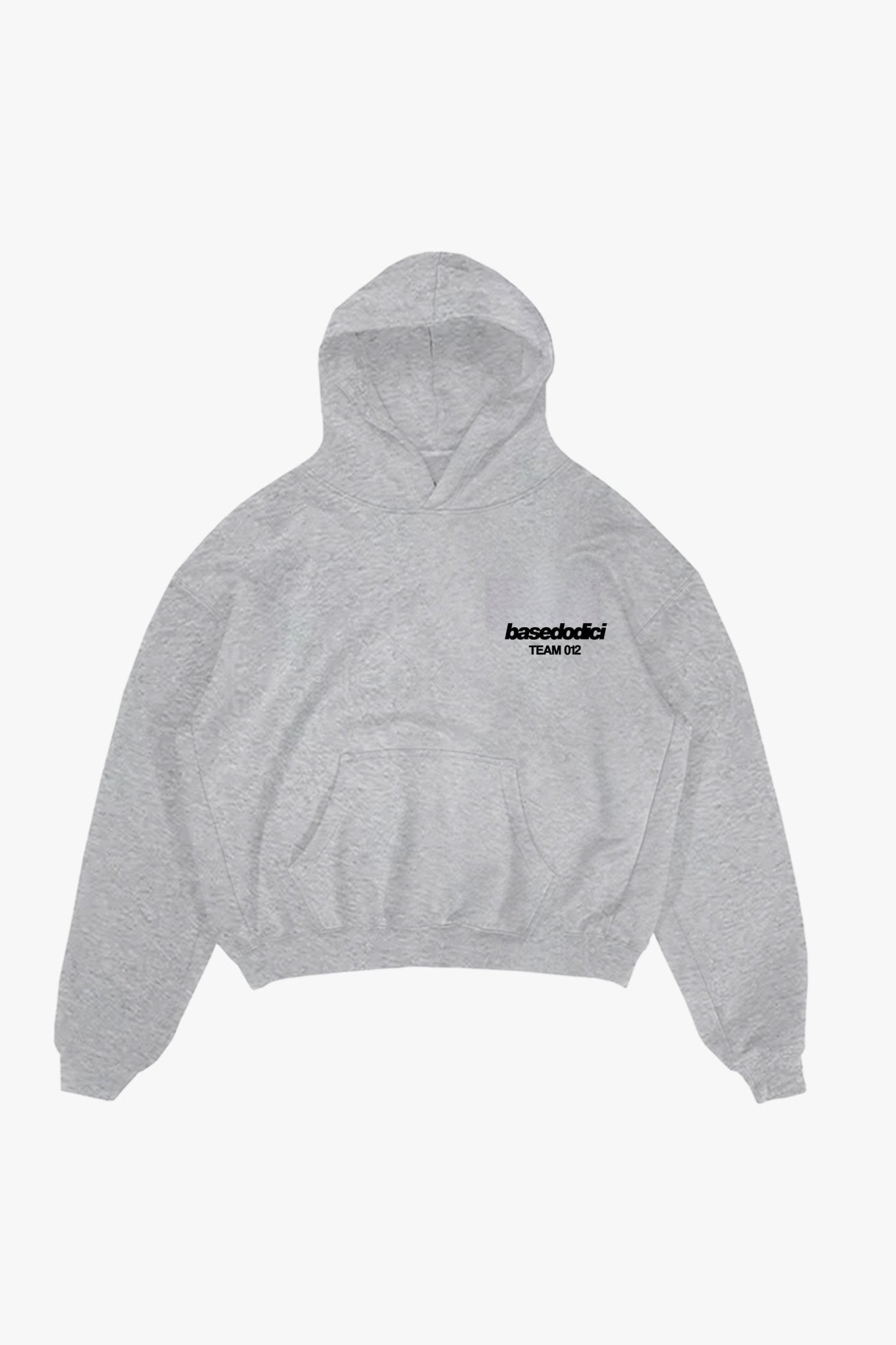 Hoodie "TEAM012" Back 12 AshGrey/Black - BASEDODICI®