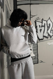 Hoodie "TEAM012" Back 12 AshGrey/Black - BASEDODICI®