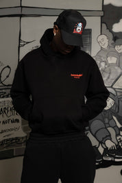 Hoodie "TEAM012" Back 12 Black/Red - BASEDODICI®