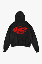 Hoodie "TEAM012" Back 12 Black/Red - BASEDODICI®
