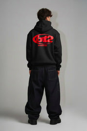 Hoodie "TEAM012" Back 12 Black/Red - BASEDODICI®