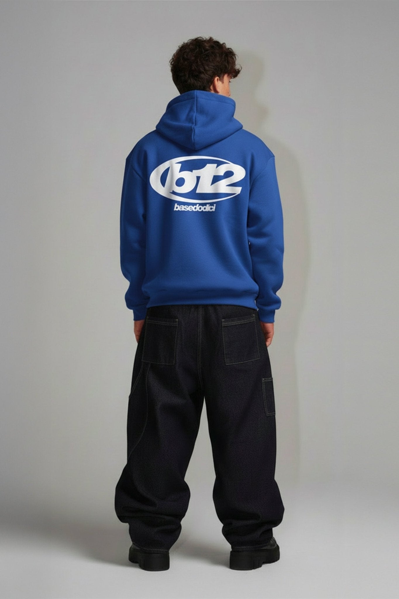 Hoodie "TEAM012" Back 12 Blue/White - BASEDODICI®