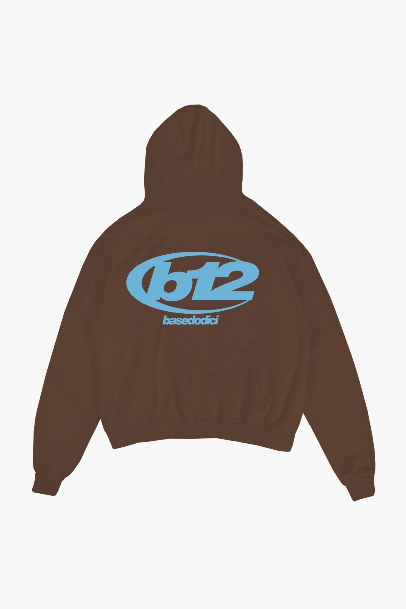 Hoodie "TEAM012" Back 12 Brown/Azure - BASEDODICI®